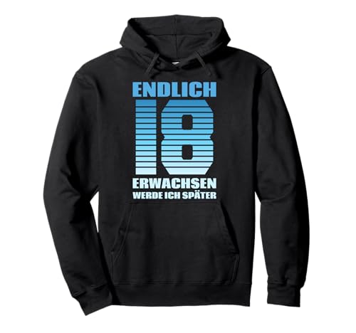 18. Geburtstag Endlich 18 Jahre Herren Lustiger Spruch Pullover Hoodie 18. Geburtstag Endlich 18 Jahre Herren Lustiger Spruch Pullover Hoodie von Lustiger 18. Geburtstag Endlich 18 für Jungen