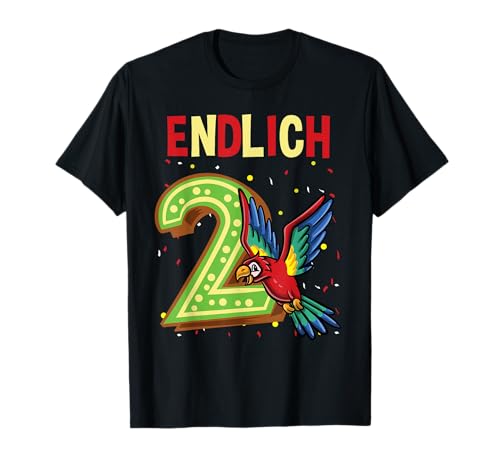 Geschenk 2 Jahre alt Papagei Kinder Geburtstag T-Shirt Geschenk 2 Jahre alt Papagei Kinder Geburtstag T-Shirt von Geschenk 2 Jahre alt Papagei Kinder Geburtstag