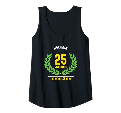 Damen Malerin Jubiläum 25 Jahre 25 jähriges Firmenjubiläum Tank Top Damen Malerin Jubiläum 25 Jahre 25 jähriges Firmenjubiläum Tank Top von Geschenk 25. Jubiläum Malerin Jubigeschenk