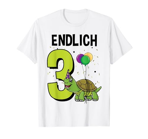 Geschenk 3 Jahre alt Kinder Schildkröte Geburtstag T-Shirt Geschenk 3 Jahre alt Kinder Schildkröte Geburtstag T-Shirt von Geschenk 3 Jahre alt Kinder Schildkröte Geburtstag