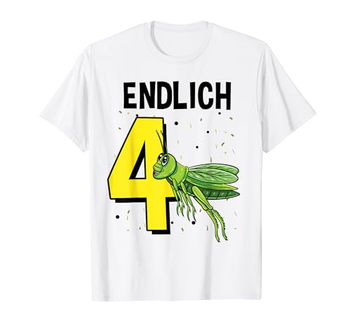Geschenk 4 Jahre alt Kinder Insekten Geburtstag T-Shirt von Geschenk 4 Jahre alt Kinder Insekten Geburtstag