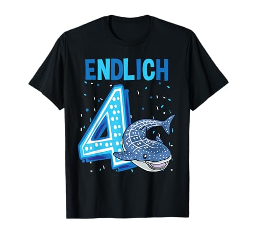 Geschenk 4 Jahre alt Walhai Kinder Geburtstag T-Shirt Geschenk 4 Jahre alt Walhai Kinder Geburtstag T-Shirt von Geschenk 4 Jahre alt Walhai Kinder Geburtstag