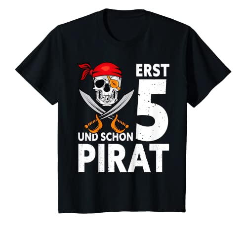 Kinder Lustiges 5 Jahre alt Geburtstag Junge Pirat Party T-Shirt Kinder Lustiges 5 Jahre alt Geburtstag Junge Pirat Party T-Shirt von Geschenk 5 Jahre Geburtstag von Lifua