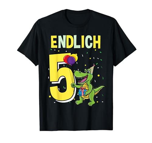 Geschenk 5 Jahre alt Kinder Krokodil Geburtstag T-Shirt Geschenk 5 Jahre alt Kinder Krokodil Geburtstag T-Shirt von Geschenk 5 Jahre alt Kinder Krokodil Geburtstag