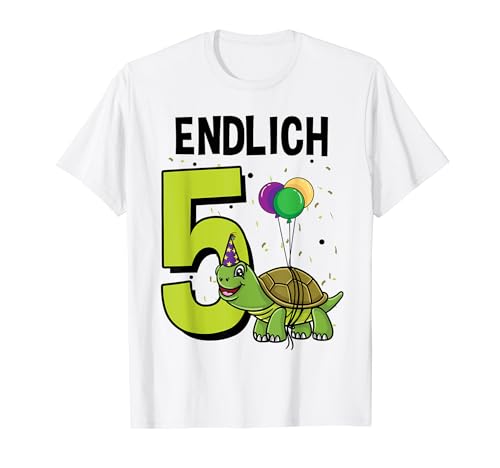 Geschenk 5 Jahre alt Kinder Schildkröte Geburtstag T-Shirt Geschenk 5 Jahre alt Kinder Schildkröte Geburtstag T-Shirt von Geschenk 5 Jahre alt Kinder Schildkröte Geburtstag