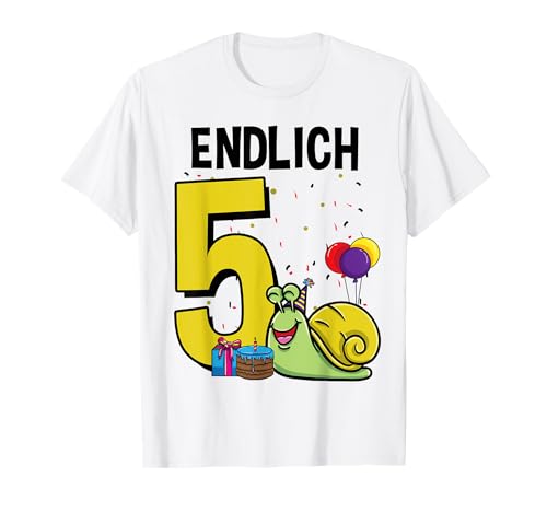 Geschenk 5 Jahre alt Schnecke Kinder Geburtstag T-Shirt Geschenk 5 Jahre alt Schnecke Kinder Geburtstag T-Shirt von Geschenk 5 Jahre alt Schnecke Kinder Geburtstag