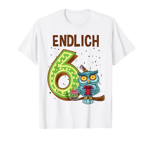 Geschenk 6 Jahre alt Eule Kinder Geburtstag T-Shirt Geschenk 6 Jahre alt Eule Kinder Geburtstag T-Shirt von Geschenk 6 Jahre alt Eule Kinder Geburtstag