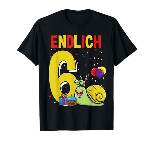 Geschenk 6 Jahre alt Schnecke Kinder Geburtstag T-Shirt Geschenk 6 Jahre alt Schnecke Kinder Geburtstag T-Shirt von Geschenk 6 Jahre alt Schnecke Kinder Geburtstag