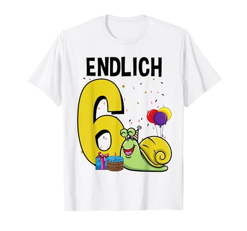 Geschenk 6 Jahre alt Schnecke Kinder Geburtstag T-Shirt Geschenk 6 Jahre alt Schnecke Kinder Geburtstag T-Shirt von Geschenk 6 Jahre alt Schnecke Kinder Geburtstag