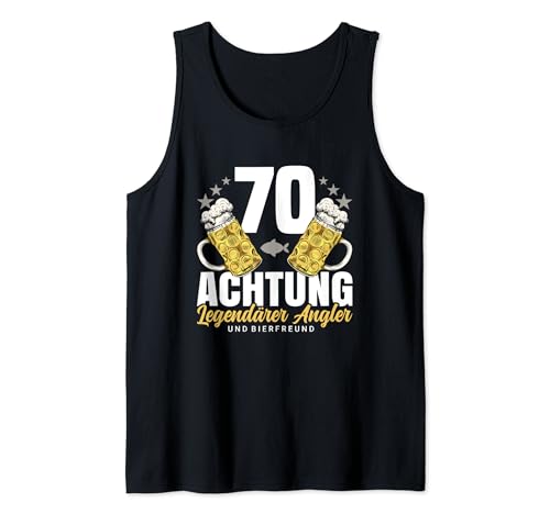Herren Angelparty Bierfreund 70. Geburtstag Angeln Mann Bier Angler Tank Top Herren Angelparty Bierfreund 70. Geburtstag Angeln Mann Bier Angler Tank Top von Geschenk 70. Geburtstag Mann Angler Bier Angeln