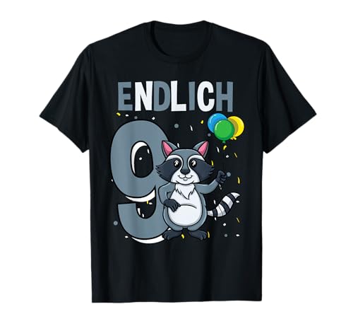 Geschenk 9 Jahre alt Waschbär Mädchen Geburtstag T-Shirt Geschenk 9 Jahre alt Waschbär Mädchen Geburtstag T-Shirt von Geschenk 9 Jahre alt Waschbär Mädchen Geburtstag