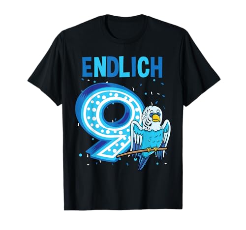 Geschenk 9 Jahre alt Wellensittich Kinder Geburtstag T-Shirt Geschenk 9 Jahre alt Wellensittich Kinder Geburtstag T-Shirt von Geschenk 9 Jahre alt Wellensittich Kinder