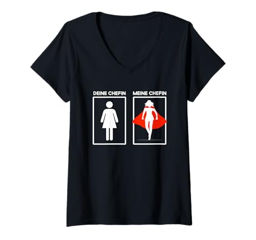 Damen Chefin Danke An Vorgesetzte Beförderung Frau Teamleiterin T-Shirt mit V-Ausschnitt Damen Chefin Danke An Vorgesetzte Beförderung Frau Teamleiterin T-Shirt mit V-Ausschnitt von Geschenk Beförderung Frau & Danke an Vorgesetzte