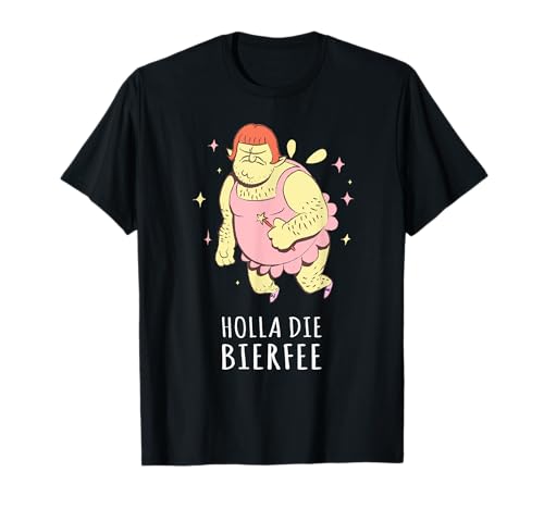 Bier Geschenke Holla Bierfee Vatertag Männer lustig Sauf T-Shirt Bier Geschenke Holla Bierfee Vatertag Männer lustig Sauf T-Shirt von Geschenk Bierliebhaber Biertrinker Bierfans witzig