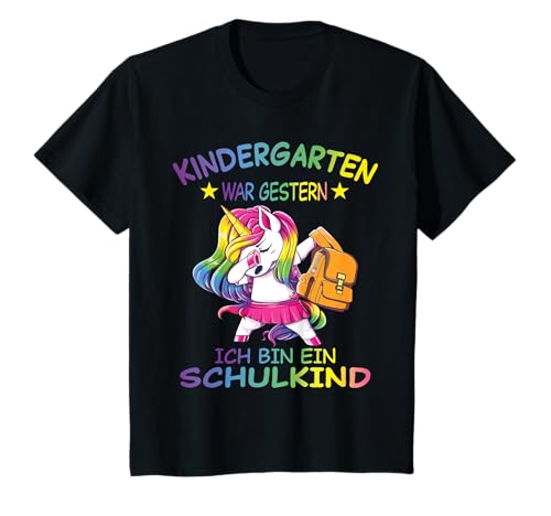 Ich Bin Ein Schulkind Einschulung Mädchen Kita Abgänger T-Shirt Ich Bin Ein Schulkind Einschulung Mädchen Kita Abgänger T-Shirt von Geschenk Einschulung Einhorn Outfit Tochter