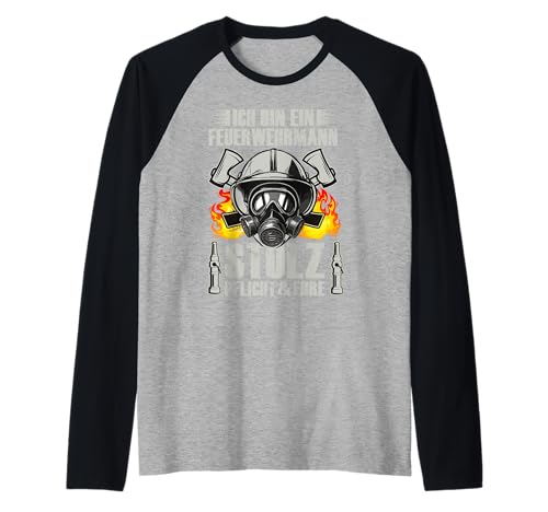 Herren freiwillige Feuerwehr Berufsfeuerwehr Feuerwehrmann Notruf Raglan Herren freiwillige Feuerwehr Berufsfeuerwehr Feuerwehrmann Notruf Raglan von Geschenk Feuerwehrfest Feuerwehrauto Jubiläum
