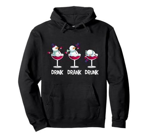 Glühwein DRINK DRANK DRUNK Lustiges Glühwein Frauen Pullover Hoodie Glühwein DRINK DRANK DRUNK Lustiges Glühwein Frauen Pullover Hoodie von Geschenk Glühwein T-Shirt Glühweinstand Frauen
