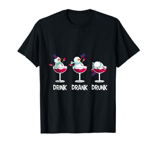 Glühwein DRINK DRANK DRUNK Lustiges Glühwein Frauen T-Shirt Glühwein DRINK DRANK DRUNK Lustiges Glühwein Frauen T-Shirt von Geschenk Glühwein T-Shirt Glühweinstand Frauen