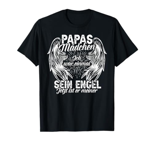 Papas Mädchen Engel Partnerlook Tochter Papa Vatertag T-Shirt von Geschenk Herren Vater Papa Tochter Vatertag