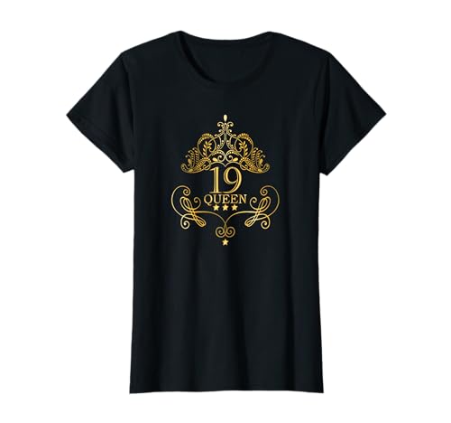 19. Geburtstag Krone T-Shirt Mädchen Damen Jahrgang 2002 T-Shirt 19. Geburtstag Krone T-Shirt Mädchen Damen Jahrgang 2002 T-Shirt von Geschenk-Idee für Mädchen Damen zum 19 Geburtstag