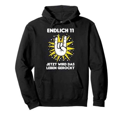 Endlich 11 Jahre Junge Mädchen Rocker Metal 11. Geburtstag Pullover Hoodie Endlich 11 Jahre Junge Mädchen Rocker Metal 11. Geburtstag Pullover Hoodie von Geschenk Ideen Jungen Mädchen 11. Geburtstag