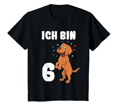 6. Geburtstag Junge Mädchen Hund Ich bin schon 6 Jahre T-Shirt 6. Geburtstag Junge Mädchen Hund Ich bin schon 6 Jahre T-Shirt von Geschenk Ideen Jungen Mädchen 6. Geburtstag