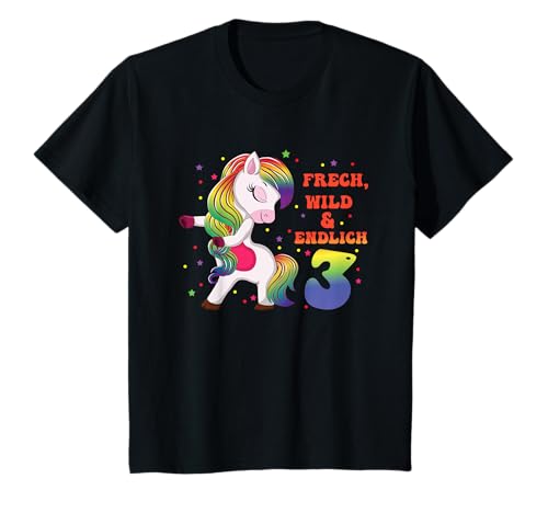 3. Geburtstag Mädchen 3 Jahre Wild Frech und Endlich 3 T-Shirt 3. Geburtstag Mädchen 3 Jahre Wild Frech und Endlich 3 T-Shirt von Geschenk Ideen Mädchen 3. Geburtstag