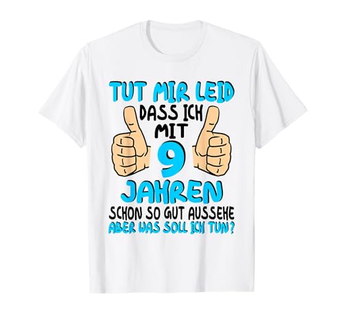 9. Geburtstag Junge Mädchen 9 Jährige Jungs 9 Jahre Jungen T-Shirt von Geschenk Junge 9 Jahre Geburtstagsgeschenk Junge
