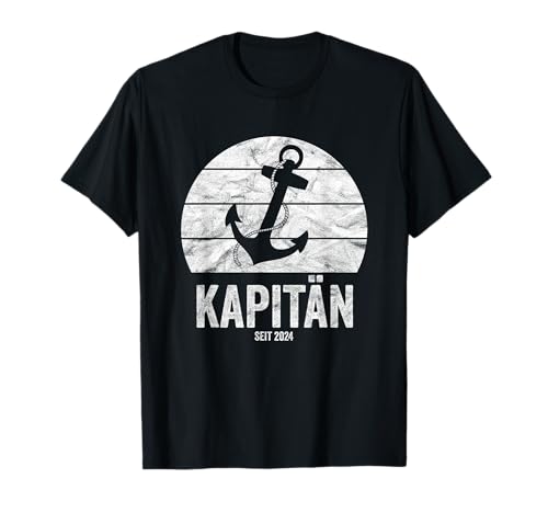 Käpt'n Segelboot Motorboot Boot Segler Opa Mama Papa Kapitän T-Shirt von Geschenk Kapitän Bootsführer 2024 Gadget Zubehör