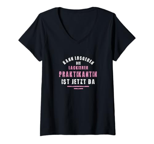Damen Beste Lackierer Praktikantin Danke Praktikanten T-Shirt mit V-Ausschnitt Damen Beste Lackierer Praktikantin Danke Praktikanten T-Shirt mit V-Ausschnitt von Geschenk Lackierer Praktikantin Geschenkidee