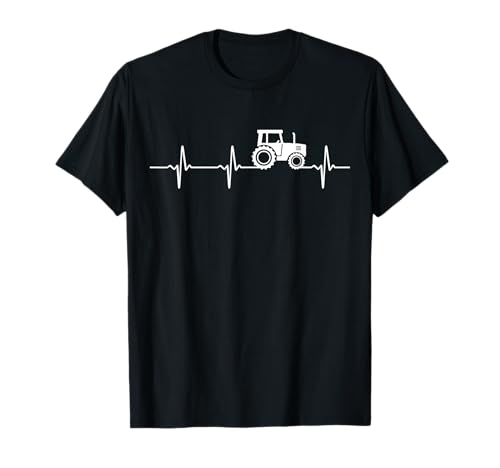 Tshirt Landwirt Bauer Traktor Herzschlag Trecker Kinder T-Shirt Tshirt Landwirt Bauer Traktor Herzschlag Trecker Kinder T-Shirt von Geschenk Landwirt Landwirtin Traktorfans Kleidung