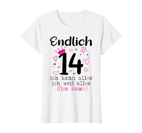 14 Geburtstag Mädchen Teenager Endlich 14 Jahre T-Shirt 14 Geburtstag Mädchen Teenager Endlich 14 Jahre T-Shirt von Geschenk Mädchen 14 Jahre & 14. Geburtstag Mädchen