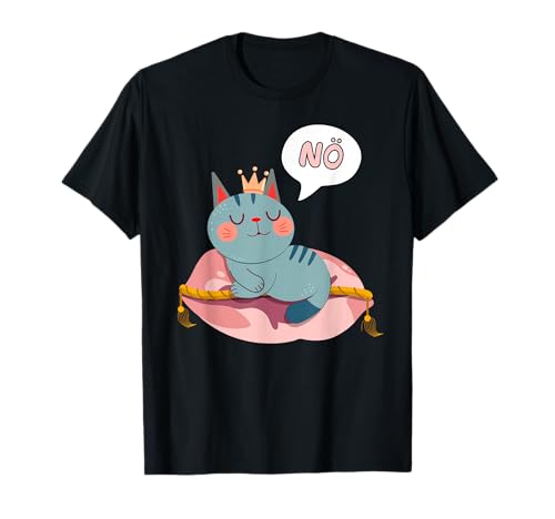 Nö Herren Damen Katze Sprüche lustig mit Aufdruck Statement T-Shirt Nö Herren Damen Katze Sprüche lustig mit Aufdruck Statement T-Shirt von Geschenk Motiv Comic witzig Männer Frauen Mädchen