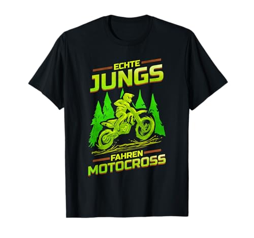 Echte Jungs fahren Motocross - Motorrad Biker Kinder T-Shirt von Geschenk Motocross Fahrer Jungen Motorrad