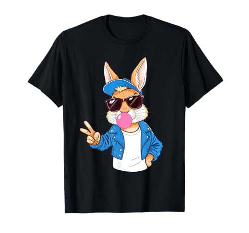 Cooler Hase Osterhase Bunny Kaninchen Kinder Jungen Ostern T-Shirt Cooler Hase Osterhase Bunny Kaninchen Kinder Jungen Ostern T-Shirt von Geschenk Osternest Ostergeschenk Männer Teenager