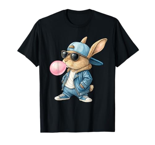 Cooler Hase Osterhase Bunny Kaninchen Kinder Jungen Ostern T-Shirt Cooler Hase Osterhase Bunny Kaninchen Kinder Jungen Ostern T-Shirt von Geschenk Osternest Ostergeschenk Papa Opa Jungs