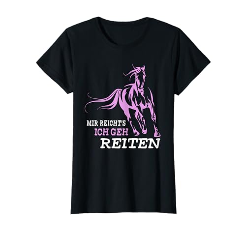 Pferde Tshirt Reiterin Reit Damen Mädchen Kinder Sachen T-Shirt von Geschenk Pferde Liebhaber Reitzubehör Pferdesachen