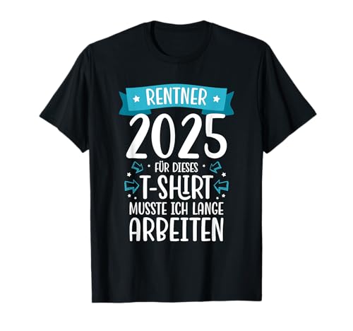 Geschenk Rentenbeginn 2025 Pension Lustige Rente - Herren T-Shirt, Schwarz, S - Klassisch, V-Ausschnitt, Einfarbig, Abgerundete Manschette, Stretch, Unisex-Erwachsene, Rentner, Männer und Frauen Geschenk Rentenbeginn 2025 Pension Lustige Rente - Herren T-Shirt, Schwarz, S - Klassisch, V-Ausschnitt, Einfarbig, Abgerundete Manschette, Stretch, Unisex-Erwachsene, Rentner, Männer und Frauen von Geschenk Rentenbeginn 2025 Pension Lustige Rente