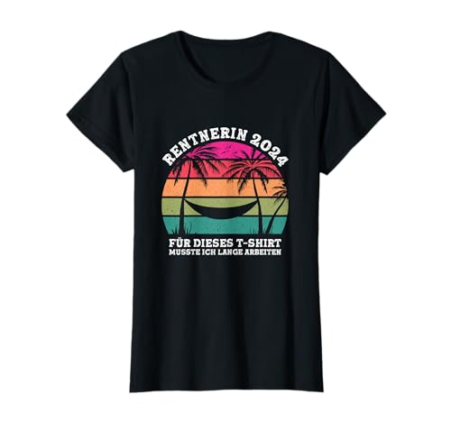 Pensionierung Renteneintritt Frauen Ruhestand 2024 Rentner T-Shirt Pensionierung Renteneintritt Frauen Ruhestand 2024 Rentner T-Shirt von Geschenk Rentenbeginn Rentnerin Frau Lustige Deko