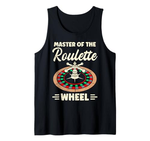 Roulette MASTER OF THE ROULETTE WHEEL Lustiges Männer Tank Top von Geschenk Roulette Spiel Shirts Roulette Casino