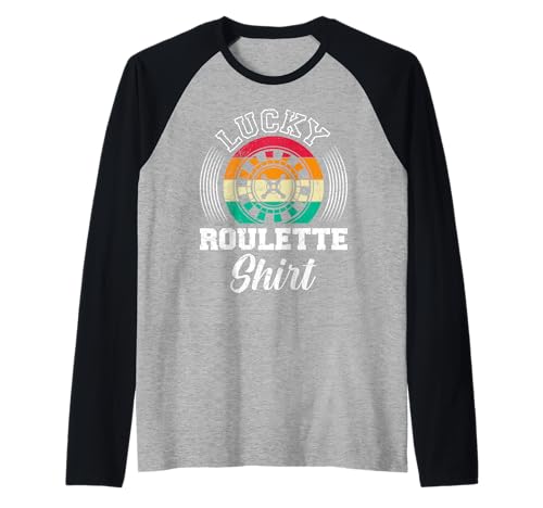 Roulettespielerin LUCKY ROULETTE GIRL Lustiges Casino Raglan von Geschenk Roulette Spiel Shirts Roulette Casino