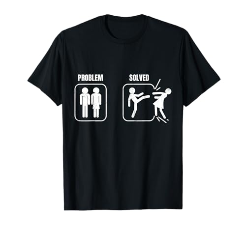 Problem gelöst Scheidung Männer Scheidungsparty Ex Mann T-Shirt von Geschenk Scheidung Party Glücklich Geschieden