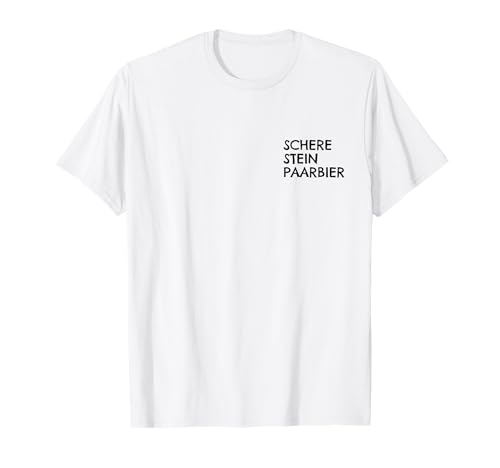 Schere Stein Paar Bier T-Shirt Damen Herren lustig JGA T-Shirt von Geschenk Schere Stein Paar Bier Biertrinker