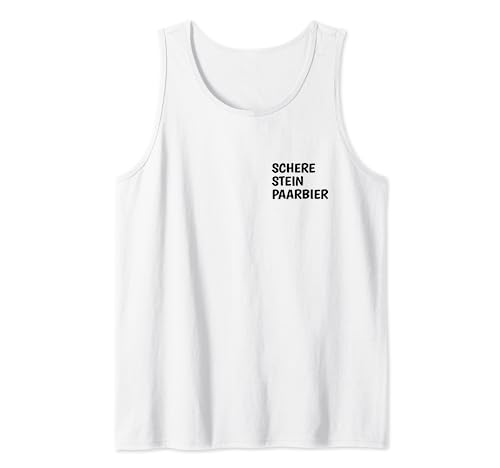 Schere Stein Paar Bier T-Shirt Damen Herren lustig JGA Tank Top von Geschenk Schere Stein Paar Bier Biertrinker