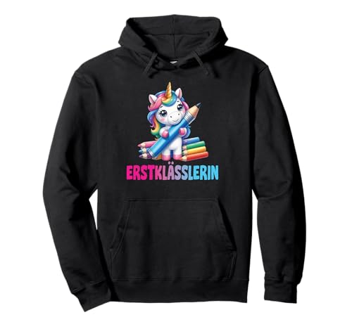 Einschulung Mädchen Schulkind Schule Erstklässler Einhorn Pullover Hoodie Einschulung Mädchen Schulkind Schule Erstklässler Einhorn Pullover Hoodie von Geschenk Schule Schultüte Kinder - Kita Abschied