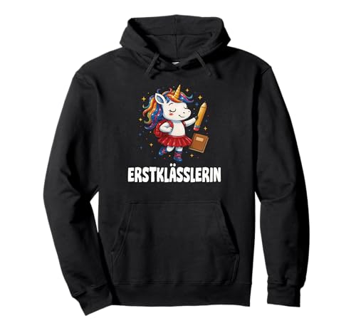 Einschulung Mädchen Schulkind Schule Erstklässler Einhorn Pullover Hoodie Einschulung Mädchen Schulkind Schule Erstklässler Einhorn Pullover Hoodie von Geschenk Schule Schultüte Kinder - Kita Abschied