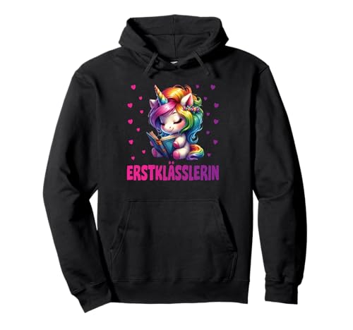 Einschulung Mädchen Schulkind Schule Erstklässler Einhorn Pullover Hoodie Einschulung Mädchen Schulkind Schule Erstklässler Einhorn Pullover Hoodie von Geschenk Schule Schultüte Kinder - Kita Abschied