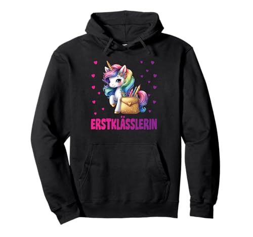 Einschulung Mädchen Schulkind Schule Erstklässler Einhorn Pullover Hoodie Einschulung Mädchen Schulkind Schule Erstklässler Einhorn Pullover Hoodie von Geschenk Schule Schultüte Kinder - Kita Abschied