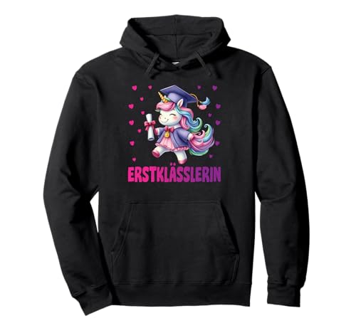 Einschulung Mädchen Schulkind Schule Erstklässler Einhorn Pullover Hoodie Einschulung Mädchen Schulkind Schule Erstklässler Einhorn Pullover Hoodie von Geschenk Schule Schultüte Kinder - Kita Abschied