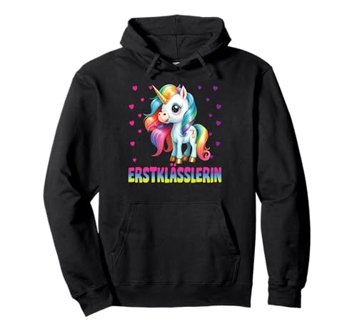 Einschulung Mädchen Schulkind Schule Erstklässler Einhorn Pullover Hoodie von Geschenk Schule Schultüte Kinder - Kita Abschied